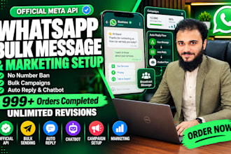 setup whatsapp business api for bulk message and whatsapp marketing