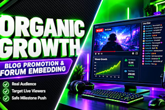 do organic twitch and kick channel blog promotion