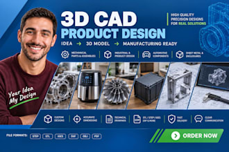 design functional 3d cad models mechanical product parts design for 3d printing