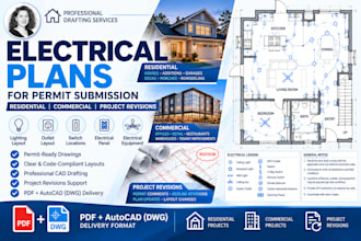 draft electrical plans for residential and commercial permits