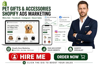 market your pet gifts and pet accessories shopify store via ads to boost sales