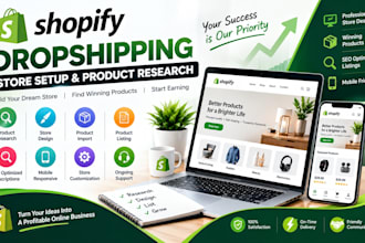build a professional shopify store design and find winning products