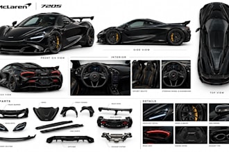 do realistic 3d car modeling, custom car body kits, and car part for 3d printing