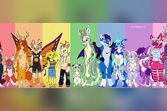 draw custom furry art, fursona and anthro characters