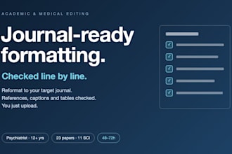 format your medical manuscript for journal submission