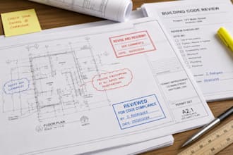 organize permit corrections, plan check notes and revision documents