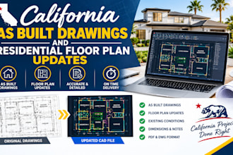 prepare california as built drawings and residential floor plan updates