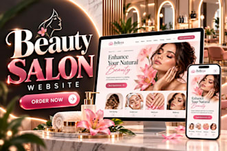 design a beauty salon, hair salon, nail salon or spa website
