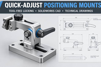 design quick adjust positioning mounts with toolfree locking in solidworks