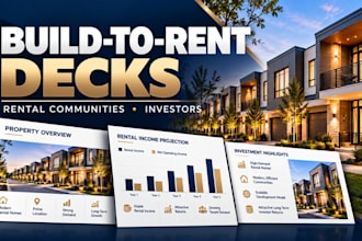 create build to rent investor pitch decks for property developers