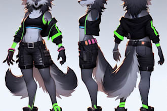 draw custom furry art, fursona portraits, furry pfps and anthro ocs