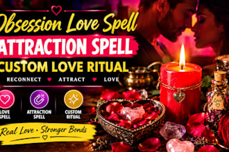 cast obsession love spell, attraction spell custom love ritual