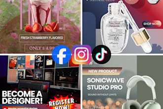 design eyecatching instagram ads and social media creatives