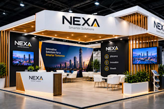 create and  redesign  3d trade show booths and exhibition stands