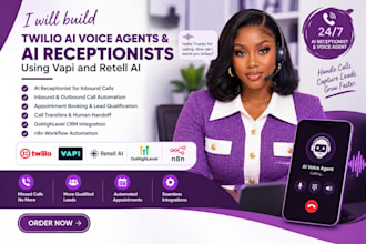 build twilio ai voice agents and ai receptionists using vapi and retell ai