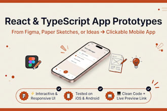 build a responsive react typescript app prototype