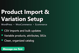 import and organize your woocommerce products and variations