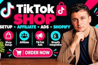 tiktok shop setup tiktok affiliate tiktok marketing tiktok shop ads shopify shop