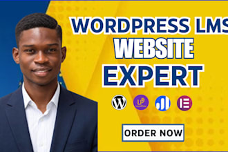 design wordpress lms website, learndash , tutor lms, elearning website