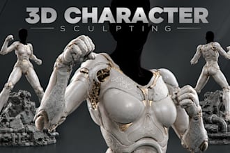 sculpt 3d character, statues, figurines and collectible models for 3d porinting