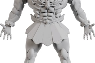 sculpt character 3d articulated action figure, miniature stl for 3d printing