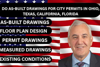 do as built drawings for city permits in ohio, texas, california, florida