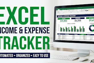 excel income expense tracker bookkeeping budget spreadsheet and financial report
