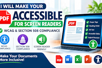 make PDF accessible for screen readers wcag and section 508 compliance