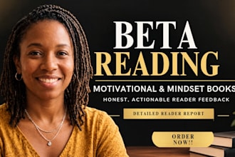 beta read your motivational or mindset book and assess reader impact