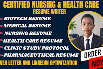 write a nursing and health care resume