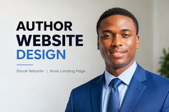 design author website, ebook website, portfolio website, book author website wix