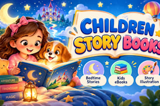 ghostwrite children story books, bedtime stories kids ebooks story illustration