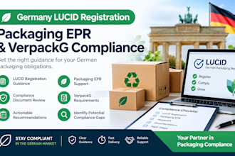 help with germany lucid registration, epr packaging and verpackg compliance