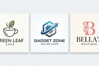 design a custom business logo for stores and shops