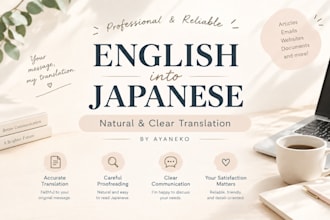 translate english into natural japanese