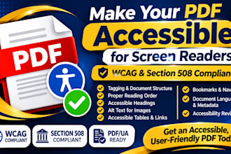 make your PDF  accessible for screen readers, section 508 and wcag
