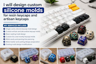 design custom silicom molds resin keycap artisan keycap
