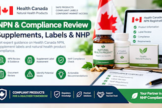 review health canada npn registration, supplement labels and nhp compliance