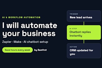 ai automation workflow automation zapier make integration chatbot setup business