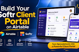 build your softr client portal on airtable, softr app and customer portal