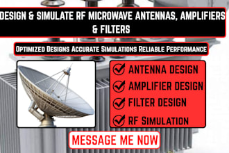design and simulate rf microwave antennas, amplifiers and filters