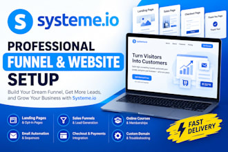 do systemeio expert for landing pages, email automation and funnel setup