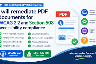 remediate PDF documents for wcag 2 2 and section 508 accessibility compliance