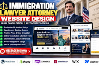 design immigration lawyer attorney website legal consultation appointment bookin