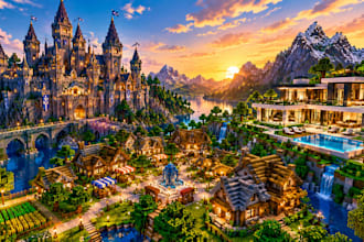build a custom minecraft castle, village, house or mansion