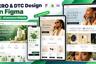 design cro and dtc ecommerce website UI UX in figma for shopify stores