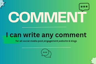 write comments for instagram, tiktok, facebook