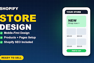 design shopify store or redesign shopify website with SEO setup