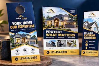 design custom door hanger, rack card, postcard and flyer for your local business