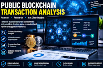 analyze public blockchain transactions prepare a detailed report crypto research